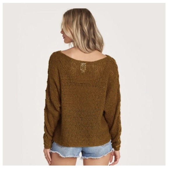 Billabong Chill Out Relaxed Loose Knit Sweater - Moss - Picture 2 of 9